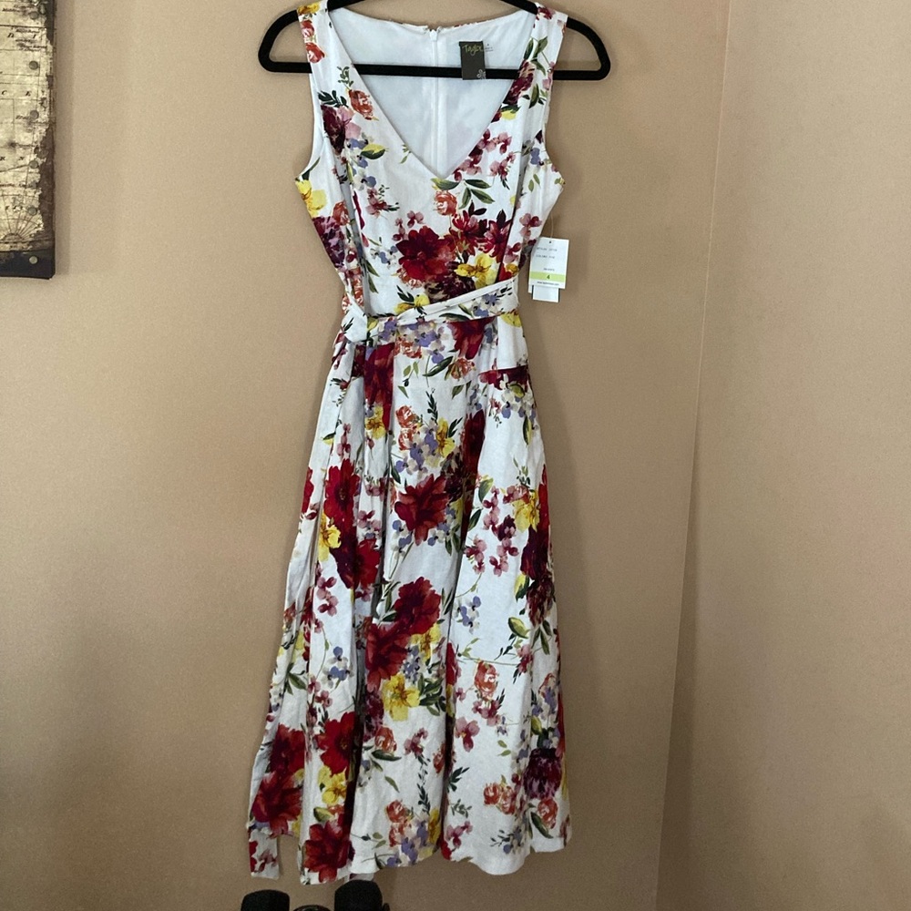 Floral Linen Blend Dress